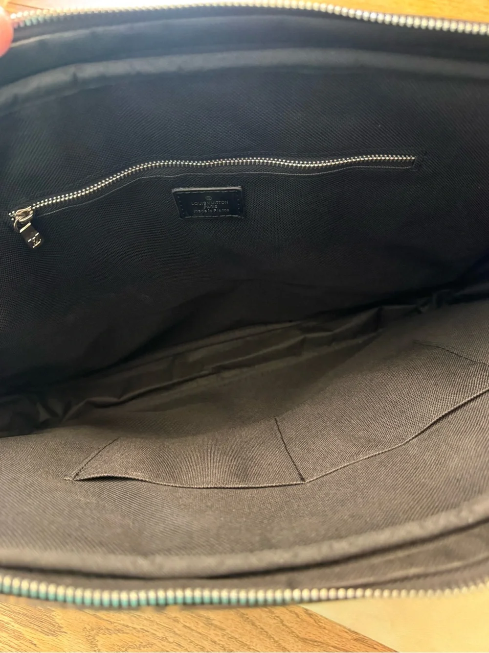 Monogram Brown Canvas Laptop Bag with Top Handles and removable strap